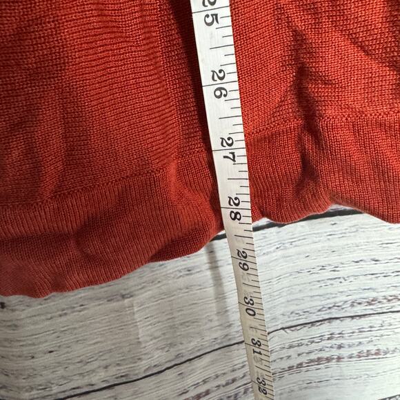 Eileen Fisher Women’s Red Tencel Blend Short Sleeve Knit Top Size M - Picture 6 of 6